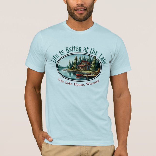 Camiseta A vida é melhor no lago (Frente)