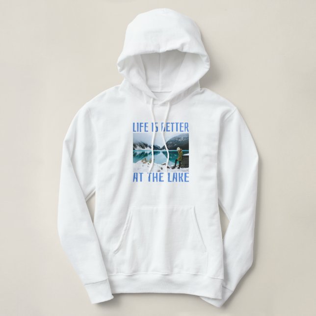 Camiseta A vida é melhor no lago (Frente do Design)