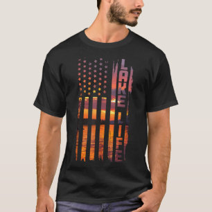 Camiseta A Vida É Melhor No Lago ntoon Embarcação