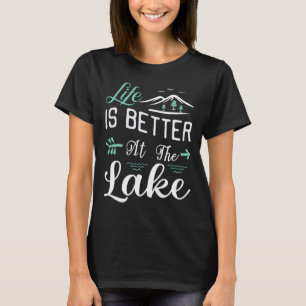 Camiseta A Vida É Melhor No Lago Pontão Vela Em Barco