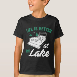 Camiseta A Vida É Melhor No Lago - Presente de Barco Pontão