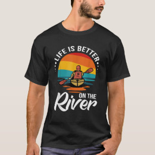 Camiseta A Vida É Melhor No Rio Caiaque Remar