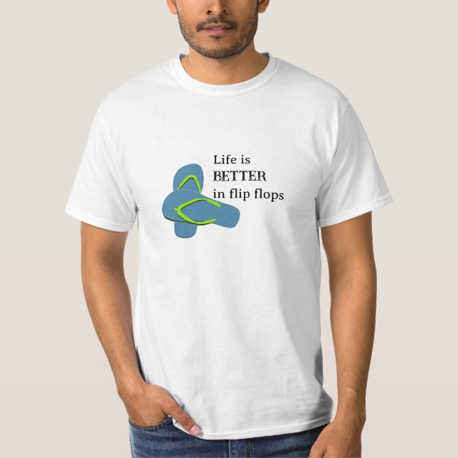 Camiseta A vida é melhor nos Chinelos (Frente)