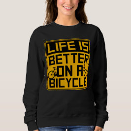 Camiseta A vida é melhor numa bicicleta Citação de ciclismo