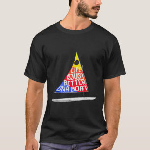 Camiseta A Vida É Melhor Para Os Peixes-Solares Arco-Arco-Í