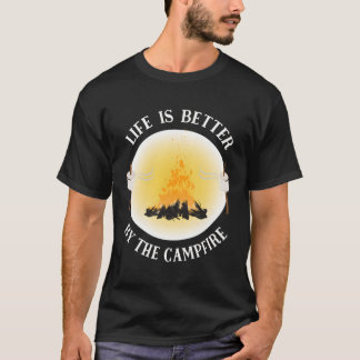 Camiseta A Vida É Melhor Pelo Acampamento Engraçado De Camp