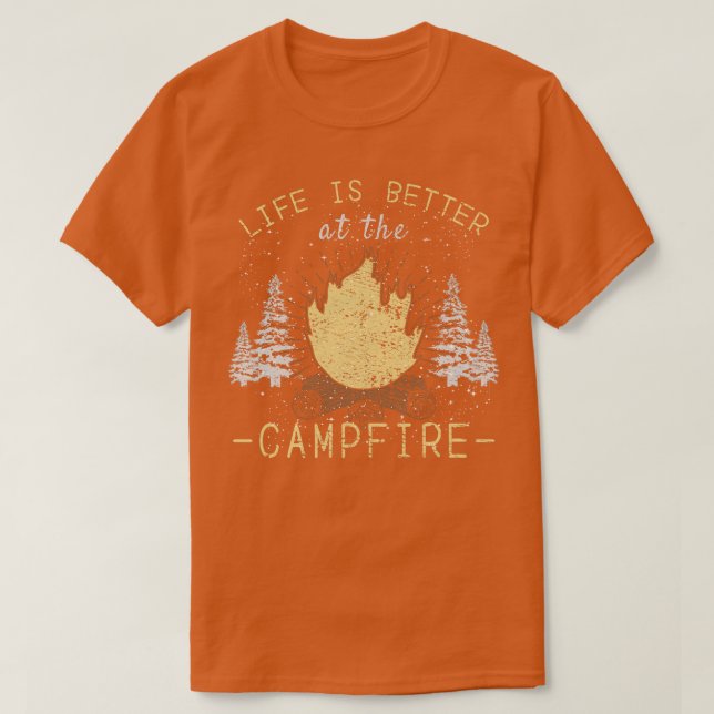 Camiseta A Vida É Melhor Pelo Fogo (Frente do Design)