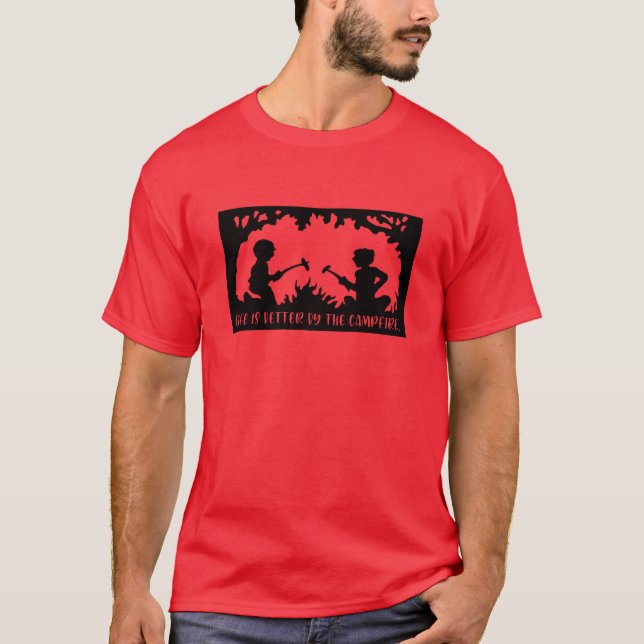 Camiseta A Vida é Melhor Perto da Fogueira (Frente)