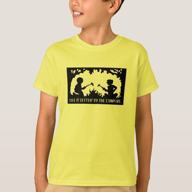 Camiseta A Vida é Melhor Perto da Fogueira (Frente)
