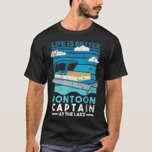 Camiseta A Vida É Melhor Pontoon Capitão Lago Life Boat Dis