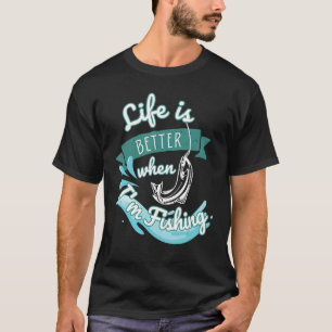 Camiseta A vida é melhor quando se pesca captura e solta la