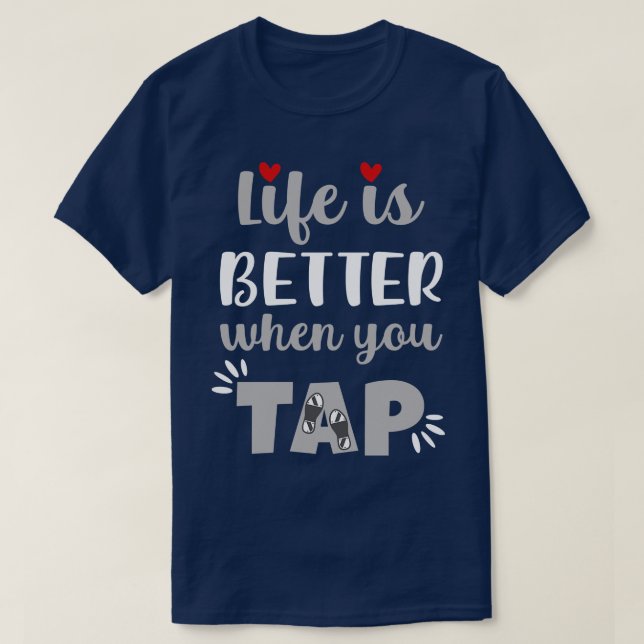 Camiseta A Vida É Melhor Quando Se Toca (Frente do Design)