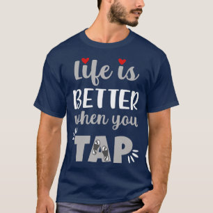 Camiseta A Vida É Melhor Quando Se Toca