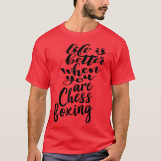 Camiseta A vida é melhor quando você está xadrez boxando 1