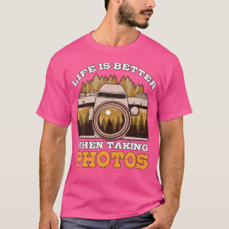 Camiseta A Vida é Melhor Tirando Fotos Presente de Fotógraf