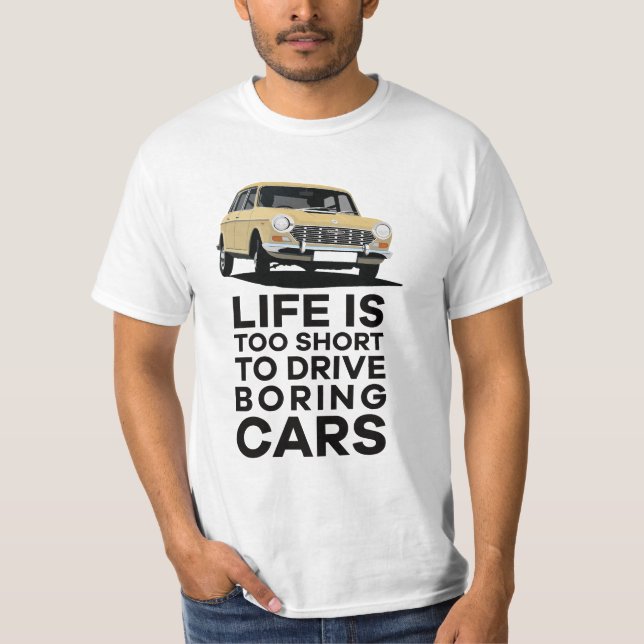 Camiseta A vida é muito curta - aborrecida - Austin 1800/22 (Frente)