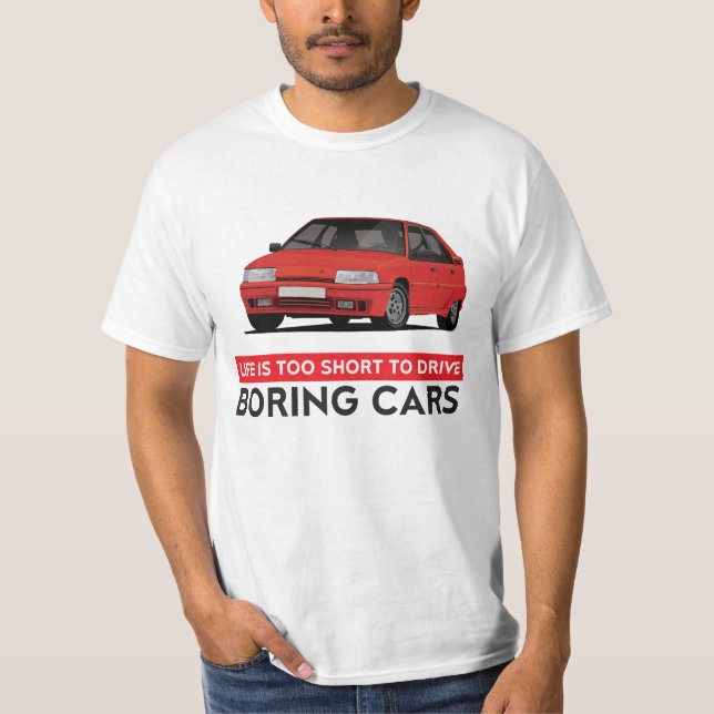 Camiseta A vida é muito curta para dirigir chato... BX GTi (Frente)