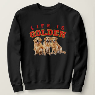 Camiseta A vida é o ouro DOg Ouro do trevo do sistema Puppy