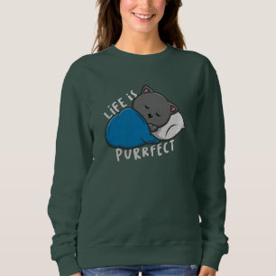 Camiseta A vida é perfeita - Gato adormecido