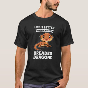 Camiseta A Vida É Quando Estou Com Dragões Empanados Pet Dr