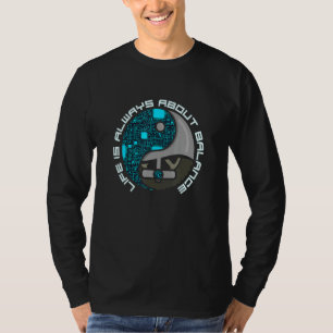 Camiseta A Vida É Sempre Sobre Equilíbrio, Yin E Yang Euc