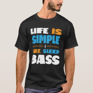Camiseta A vida é simples comer adormecido barbearia do son