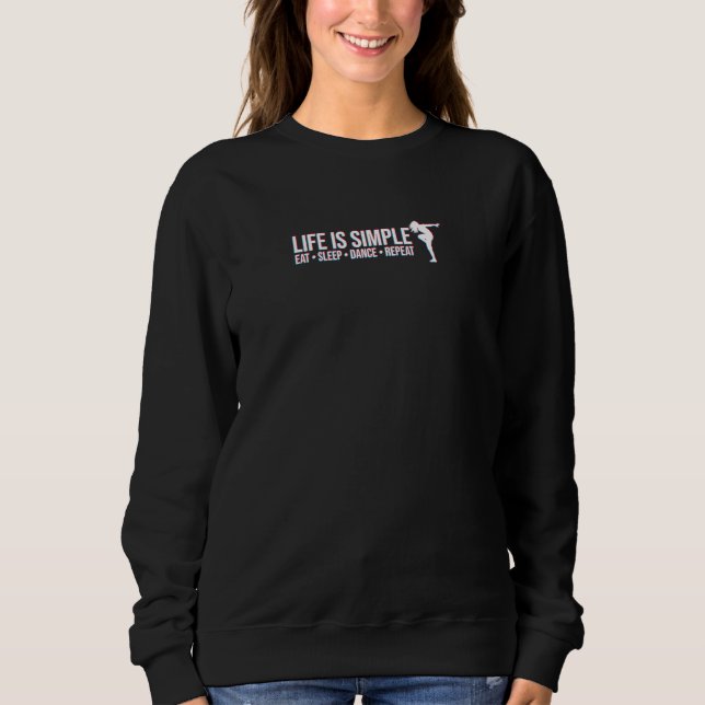 Camiseta A Vida É Simples Comer Dança De Sono Repetir Effec (Frente)
