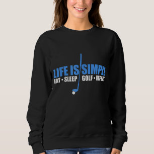 Camiseta A vida é simples comer golfe de sono repetir