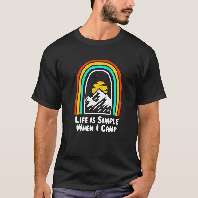 Camiseta A Vida É Simples Quando Eu Acampo O Verão Acampand (Frente)