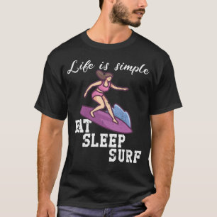 Camiseta A vida é simples - surfar