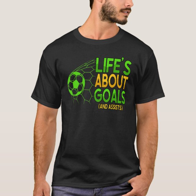 Camiseta A vida é sobre objetivos e ajuda o treinador de jo (Frente)