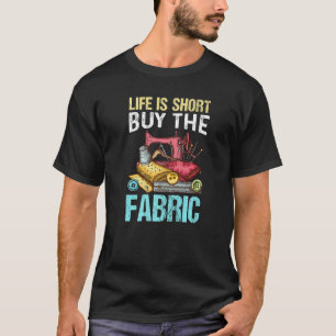 Camiseta A Vida É Um Comprar Curto O Tecido Quilter Sewe