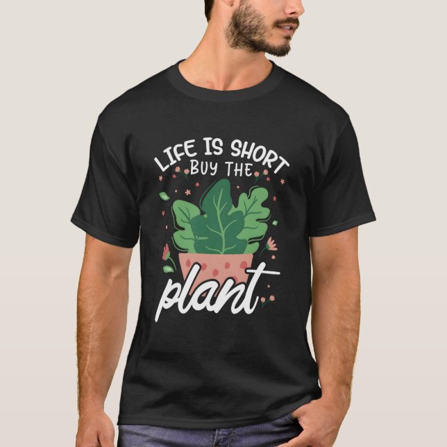 Camiseta A Vida É Um Curto Comprar, A Planta Engraçada E A  (Frente)