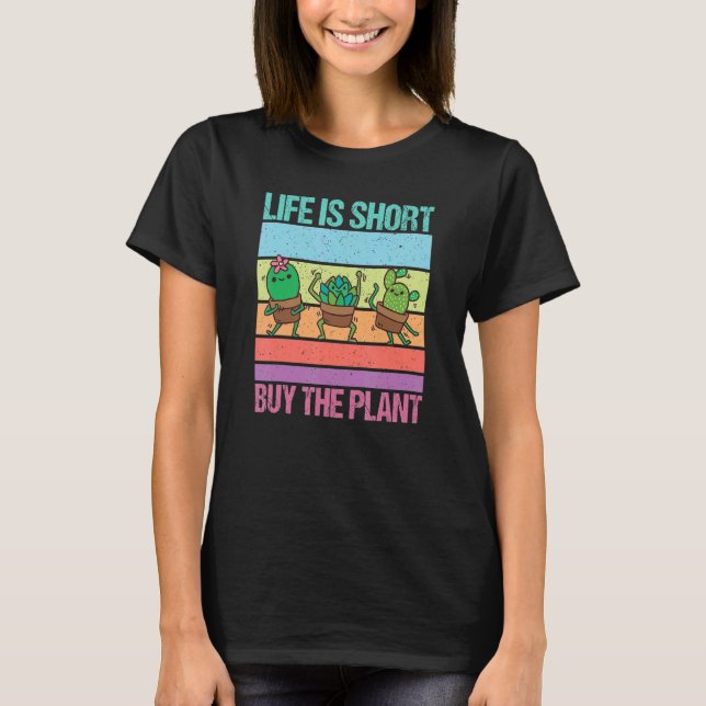 Camiseta A Vida É Um Curto Comprar Da Planta (Frente)