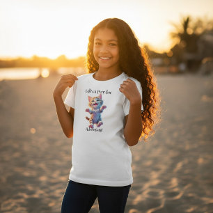 Camiseta A vida é um gatinho voador perfeito para adultos