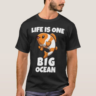 Camiseta A Vida é Um Grande Palhaço de Oceano Anêmona