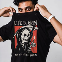 A Vida É Um Grim Funny Grim Reaper Engraçado Sarcá