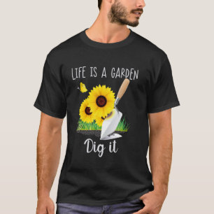 Camiseta A Vida É Um Jardim Cave É Diversão Amante De Plant