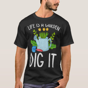 Camiseta A Vida É Um Jardim Cave Jardim Jardinagem