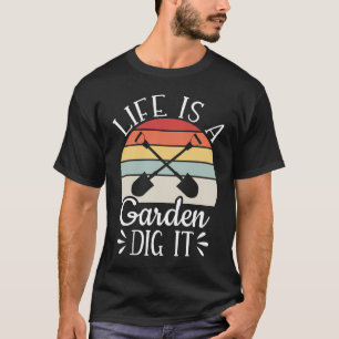 Camiseta A vida é um jardim, cave-o louco por jardinagem pl