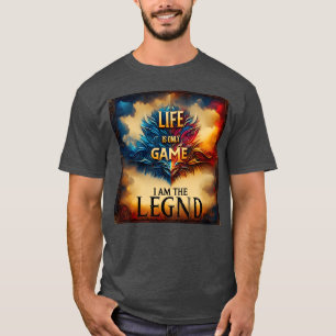 Camiseta A vida é um jogo decorado retrô retrô