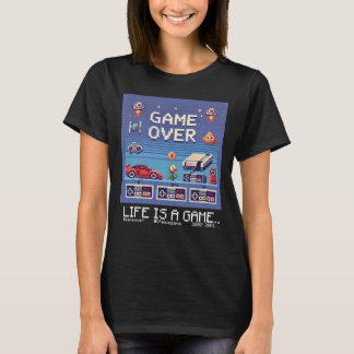 Camiseta A vida é um jogo..: Jogo sobre (jogadora de mulher