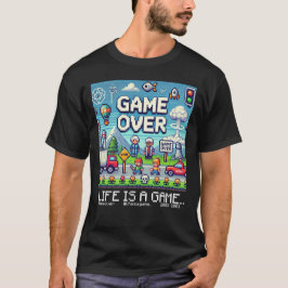 Camiseta A vida é um jogo..: Jogo sobre o jogo (consola de 