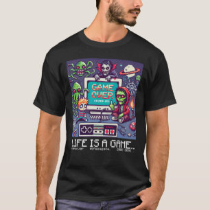 Camiseta A vida é um jogo..: Jogo sobre o jogo (consola de 