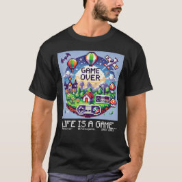 Camiseta A vida é um jogo..: Jogo sobre o jogo (consola de 
