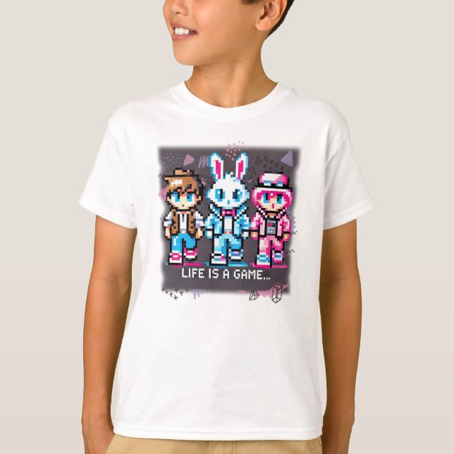 Camiseta A Vida É Um Jogo. #Part2 (8 bits) (camisa do jogad (Frente)