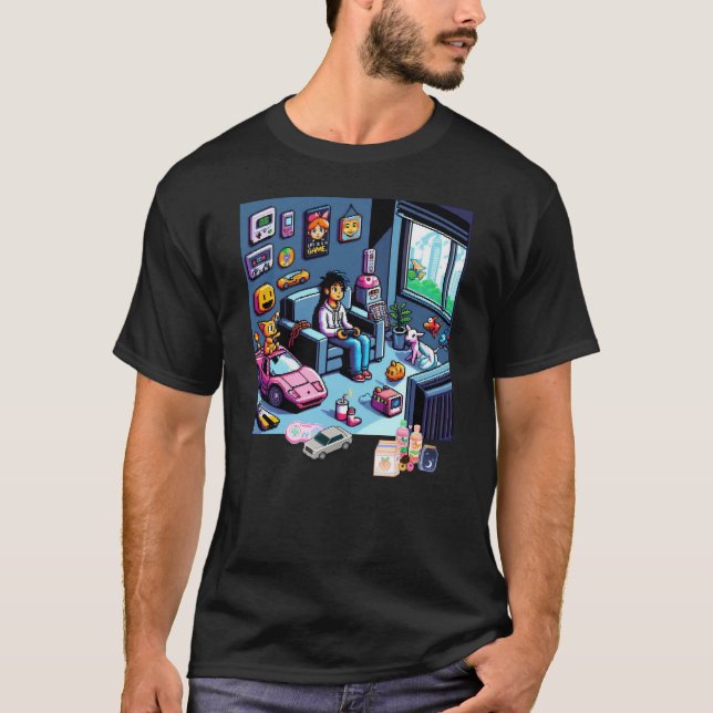 Camiseta A Vida É Um Jogo. #Part2 (8 bits) (camisa do jogad (Frente)