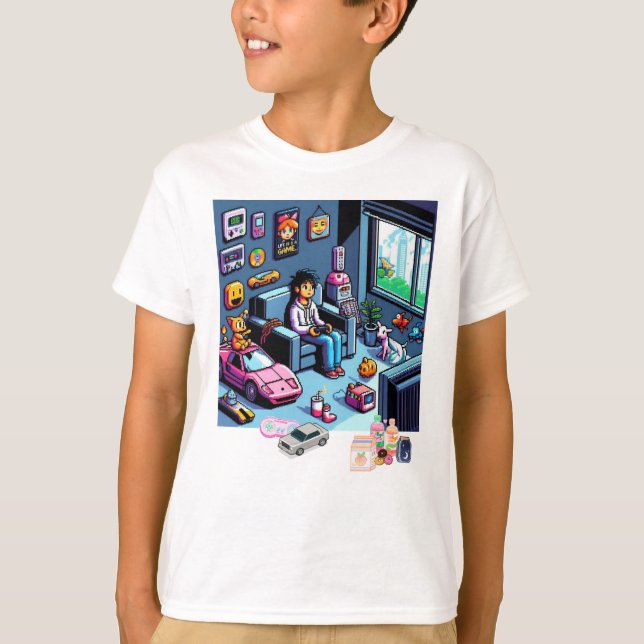 Camiseta A Vida É Um Jogo. #Part2 (8 bits) (camisa do jogad (Frente)
