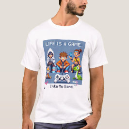 Camiseta A Vida É Um Jogo. #Part2 (8 bits) (camisa do jogad