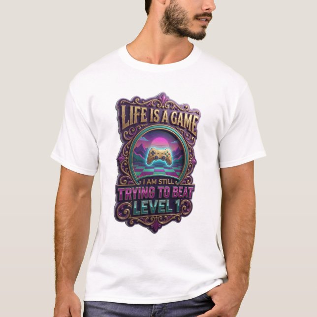 CAMISETA A VIDA É UM JOGO QUE EU AINDA ESTOU TENTANDO VENCE (Frente)